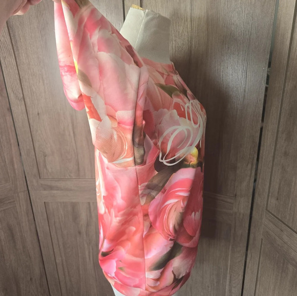 Flower blossom women pink red pullover - Picture 4 of 8